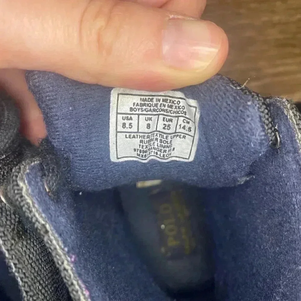 Kids Polo Ralph Lauren Black Boots - 8.5